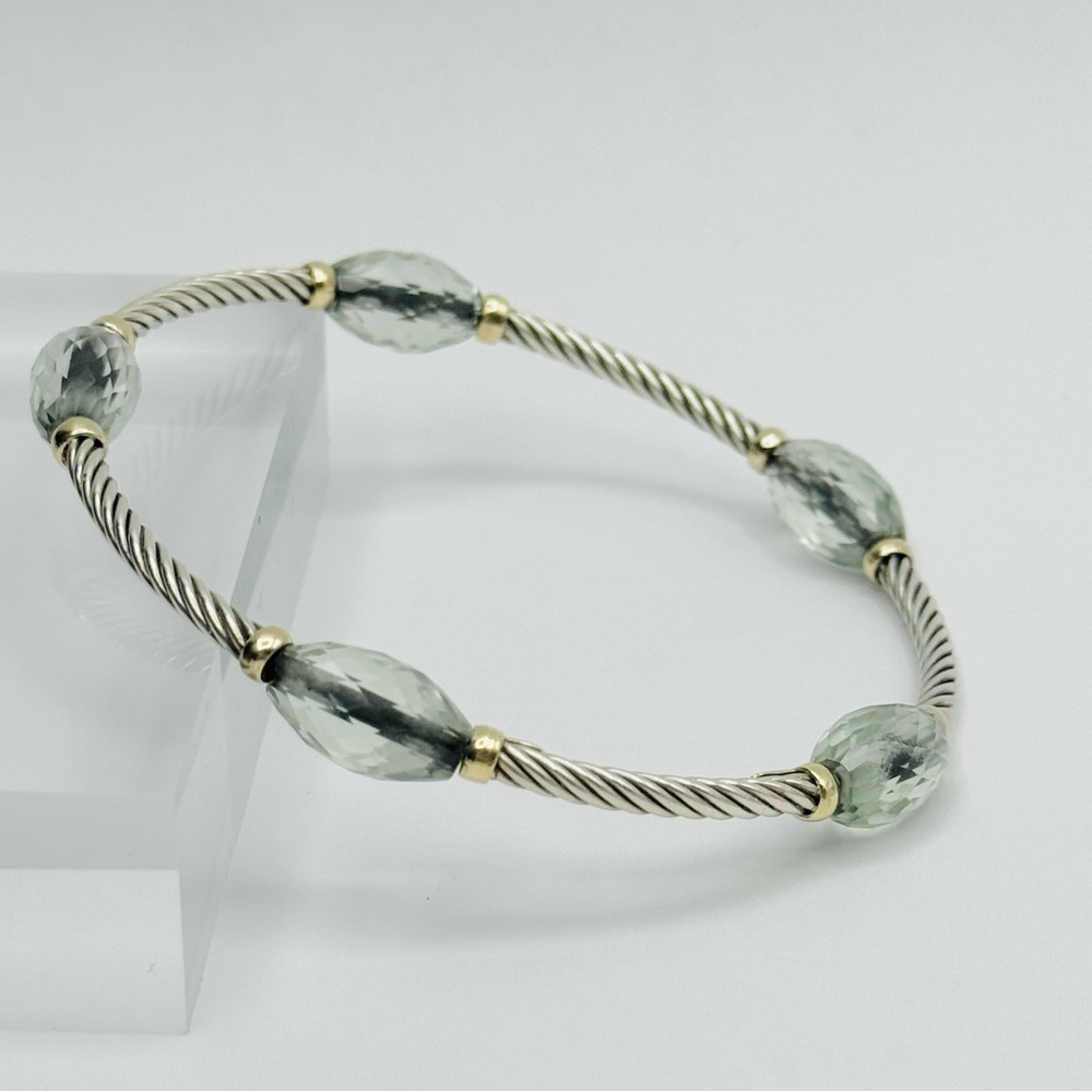David Yurman Bijoux Cable
Bangle Bracelet With Prasiolite And 18k Gold